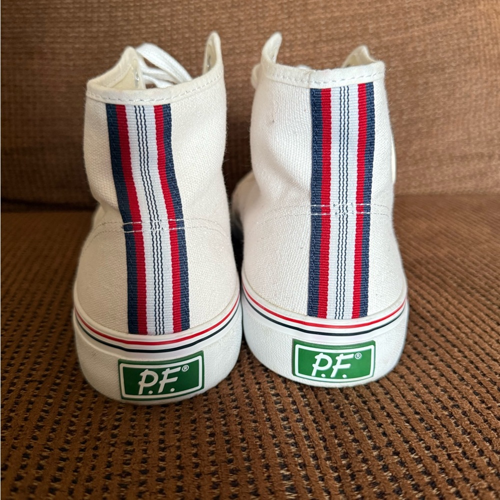 P.F. Flyers Men's White High-Top Sneakers - Picture 2 of 4